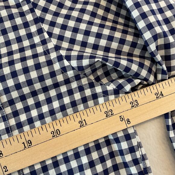 J Crew Ludlow Shirt Mens XL Blue White Check Long Sleeves Cotton 120’s 2 Ply - Picture 8 of 13